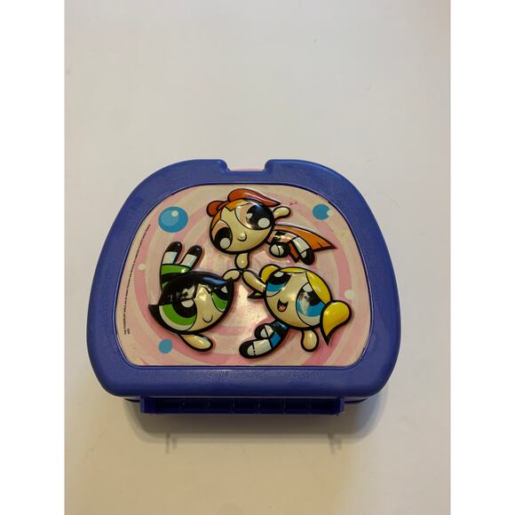 Power Puff Girls Vintage Purple Plastic Hard Case Lunchbox - Picture 5 of 5